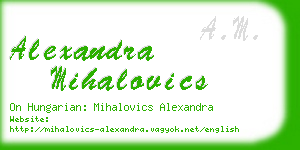 alexandra mihalovics business card